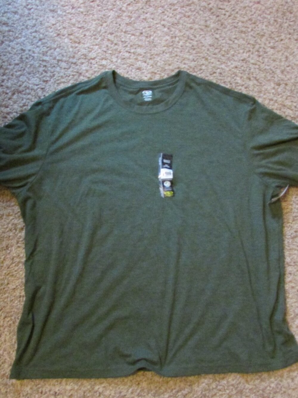 NWT Athletic Works 3X Hunter Green Leaf Crew Neck S/S T-Shirt